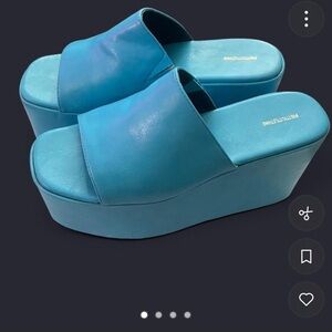 Blue platform Wedges
